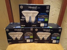 Three 3 boxes GE reveal LED spotlights flood lights 75 w 22-year life HD