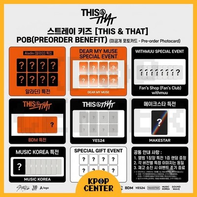 [PRE ORDER/STRAY KIDS] THIS&THAT / POB(Preorder Benefit) Special Gift Photocard