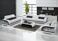 Ledersofa Usb Couch Wohnlandschaft 3+2+1 Sitzer Sofa Garnitur Design Garnituren