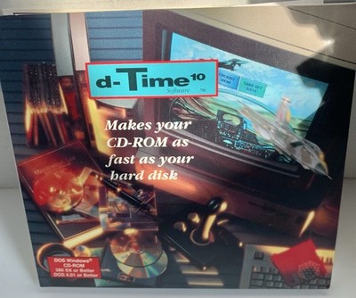 d-Time 10 Software - Make your CD-ROM as fast as your band disk DOS Windows.