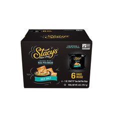 Stacy’s Pita Chips, Sea Salt, No Artificial Colors or Flavors Pack of 6