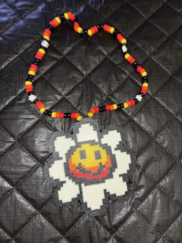 EDC/Rave Kandi Perler Beaded Necklaces Lot Of 3