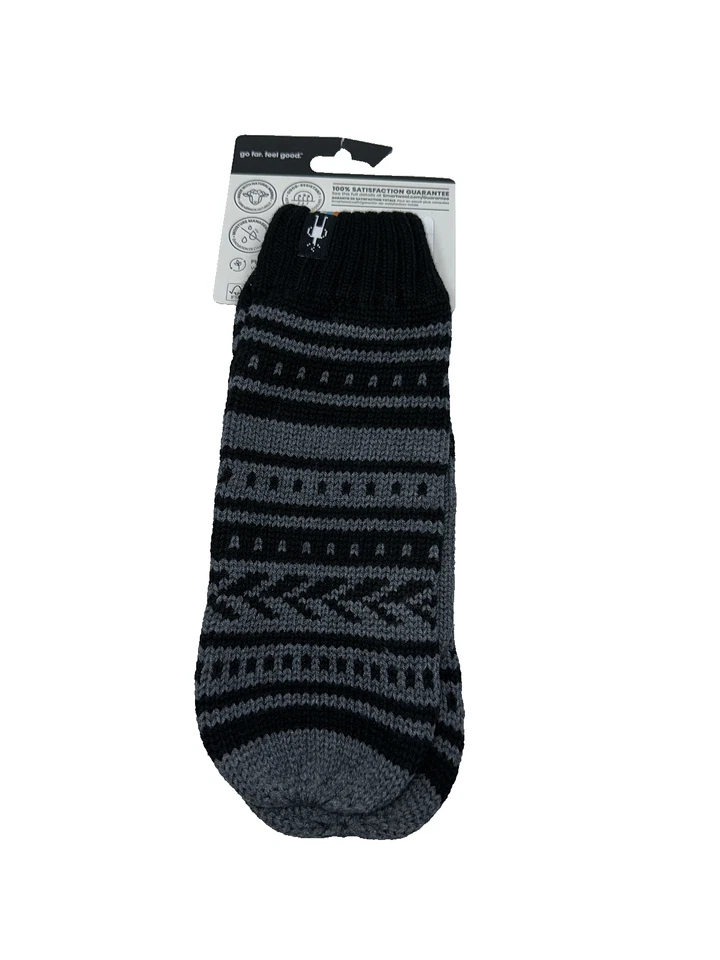 SmartWool Cadeira Feminina Elevatória Luvas de Lã Merino Preta Fair Isle Stretch Nova Com Etiqueta - Imagem 4 de 4