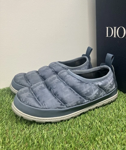 Chausson de neige Dior taille 41 (8 US) « tissu technique bleu oblique » EXCELLENT ÉTAT !