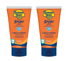 Lot Of 2 Banana Boat Sport Ultra SPF 30 3fl oz Each. Expires 05/2026 NEW