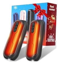 Rechargeable Hand Warmers 2 Pack - 6000mAh AI Handwarmers with Flashlight Black