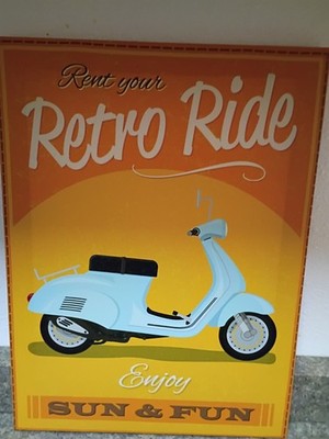Retro Ride Enjoy Sun In The Fun Canvas Picture