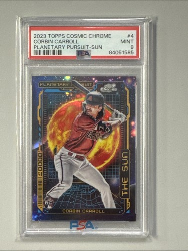 2023 Topps Cosmic Chrome Corbin Carroll Planetary Pursuit The Sun Psa 9 