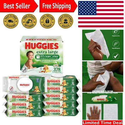 9 Packs of Huggies Extra Large Unscented Baby Wipes   20% Bigger for Big Messes