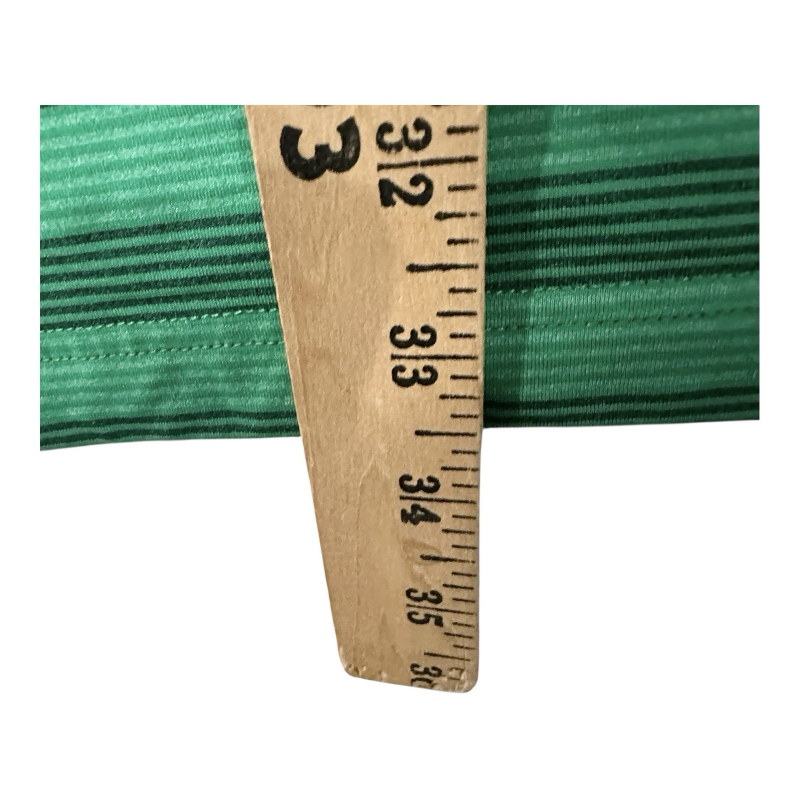 Straight Down Performance Green Striped Golf Polo… - image 6