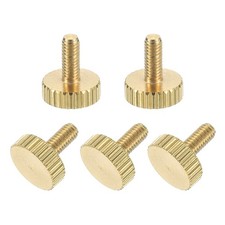 5Pcs Brass Knurled Thumb Screws M3x6mm Flat Stripe Bolt Knob Fasteners