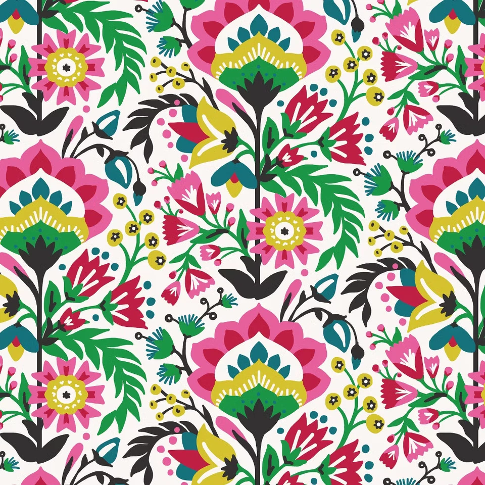 Skyline Furniture Pattern Fairland Square Storage Ottoman Bright Floral: Linen - Изображение 4 из 4