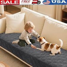 Pet Friendly Non Slip Couch Cover Quilted Sofa Protector Washable Durable New
