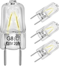 4 Pcs Light Bulb for GE Microwave Oven, G8 20W Appliance Warm White
