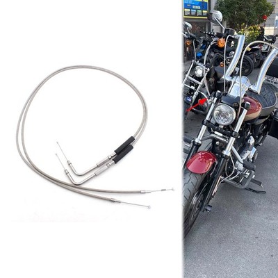 Fit For Harley FXD FLST FXST FLH FLT 51.5'' 130cm Throttle Cable Wolfram Steel