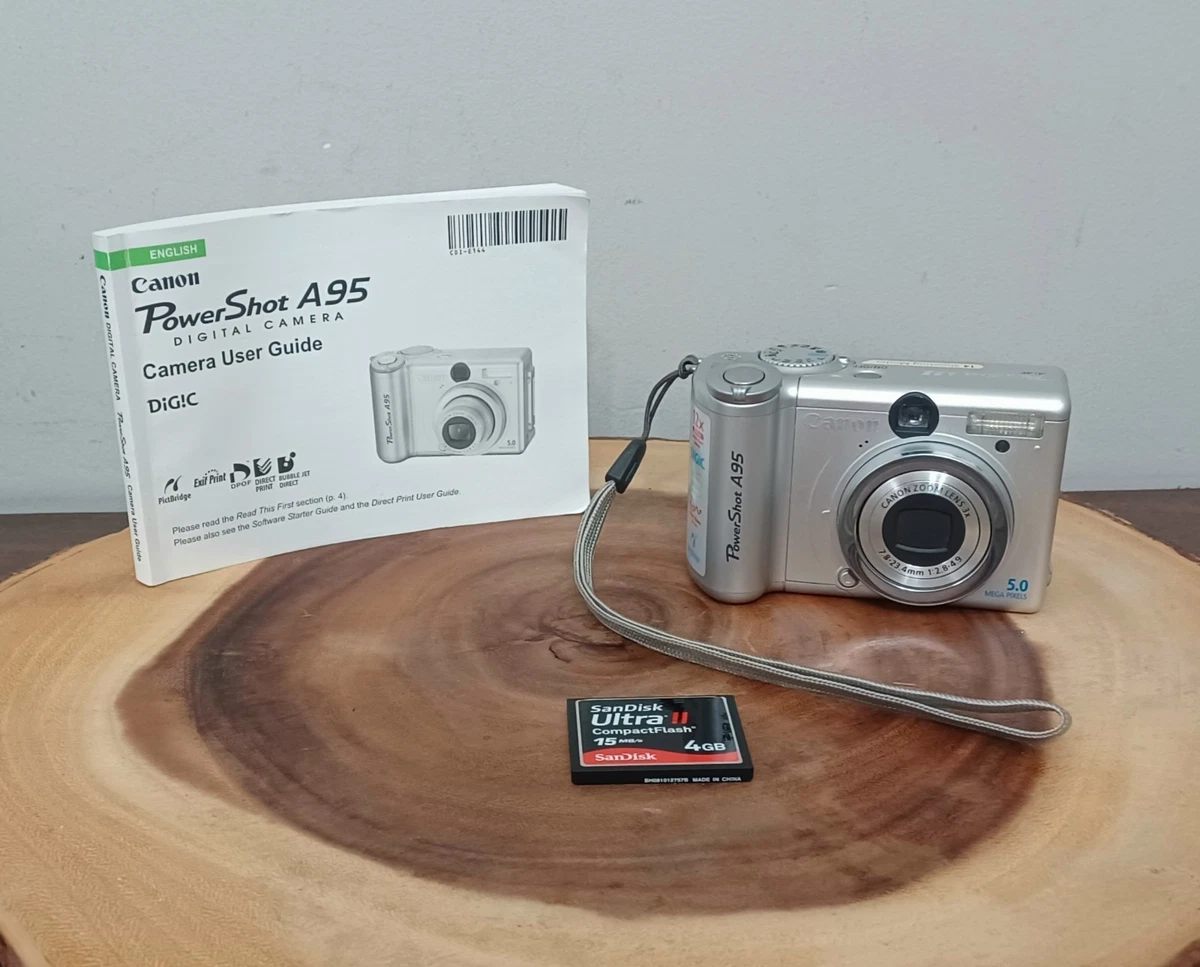 Preços baixos em Câmeras digitais Canon PowerShot A95 com gravação