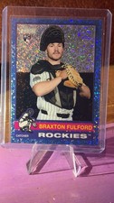 2025 Topps Heritage High Number - Braxton Fulford #635 Chrome Light Blue Sparkle