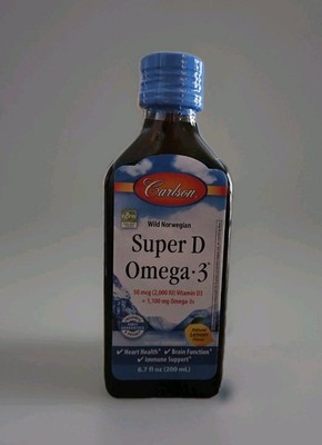 Wild Norwegian Super D Omega-3, Natural Lemon, 6.7 fl oz (200 ml) Exp 6/27