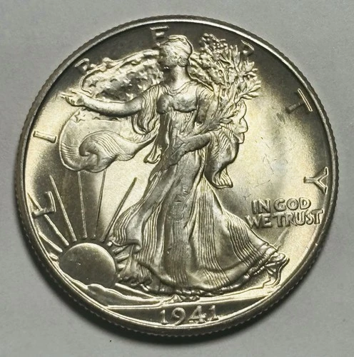1941 50C Walking Liberty Half Dollar BU Blazer