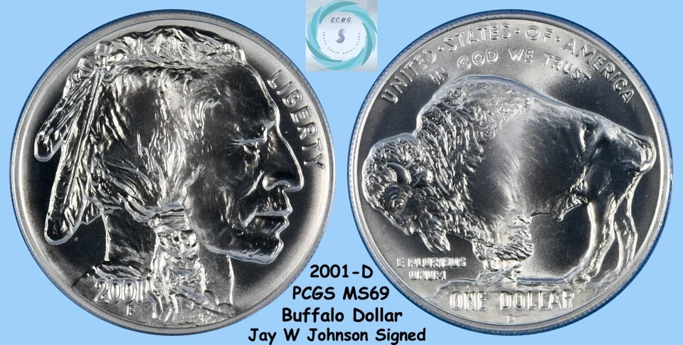 2001-D American Buffalo Commemorative Silver Dollar PCGS MS69 - #71271557 - Image 4 of 4