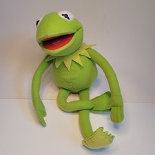 Disney Authentic Original Green Kermit The Frog Plush Posable Limbs See Descript