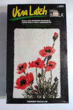 NEW SEALED - Bucilla Vera Latch Hook 24x36 POPPIES Flowers Rug / Wall Kit 6981