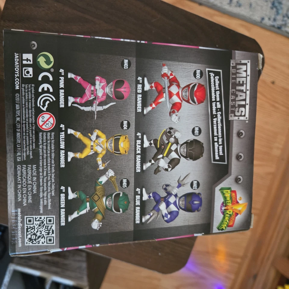 4" Metales Die Cast Mighty Morphin Power Rangers Pink Ranger M403 Jada Nuevo Foto 2 de 2