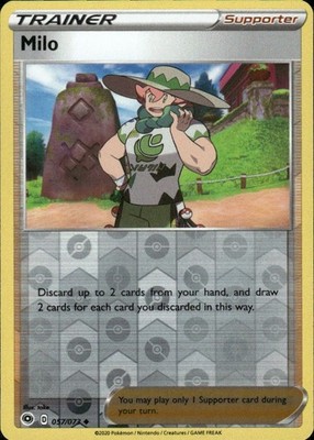 MILO 057/073 CHAMPION'S PATH UNCOMMON REVERSE HOLO POKEMON TAKE