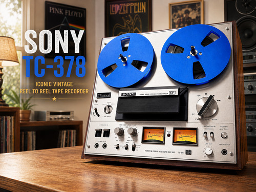 SONY BLUE REELS 🌈RaRe🌈 Vintage Reel To Reel Tape Recorder