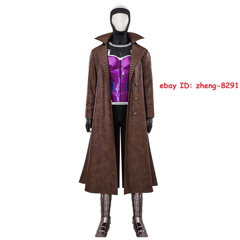 Deadpool & Wolverine Gambit Cosplay Halloween Costume Outfit Superhero Uniform image 2