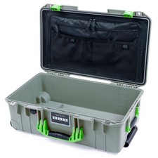 Sage  Lime Green Pelican 1535 Air case with combo lid pouch only.