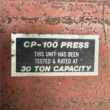 Hi Quality Equipment Cp-100 Cp100 30 Ton Hydraulic Manual Shop Press