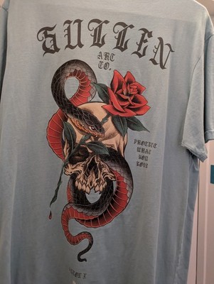 Sullen Art Collective Large Premium Stillwater Anton X Tattoo Shirt Snake Skull