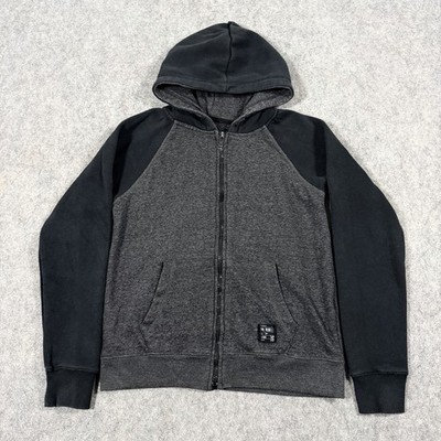Joe s Jeans Full Zip Fleece Hooded Jacket Youth Boy's Size Medium (10-12) Gray