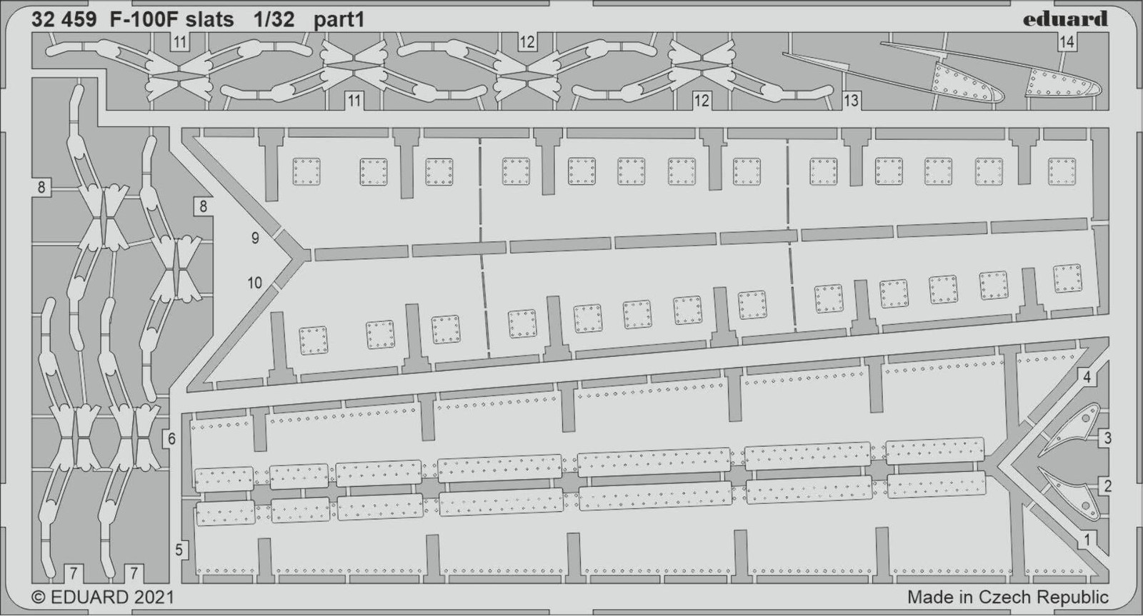 Eduard 32459 1:32 North-American F-100F Super Sabre slats