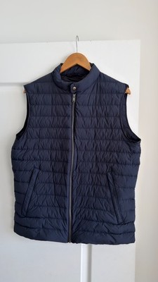 Massimo Dutti Men's Lightweight Vest Size M Navy Quilted Zip Puffer Gilet