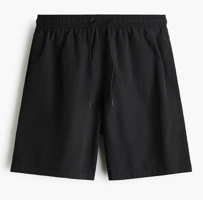 H&M Swim Shorts Mens Small Black Elastic Waist Mesh Liner Swim Trunks NWT HM NEW