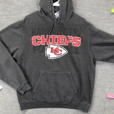 NFL Team Kansas City Chiefs Hoodie Sweatshirt Mens L Gray NFL Football Pullover