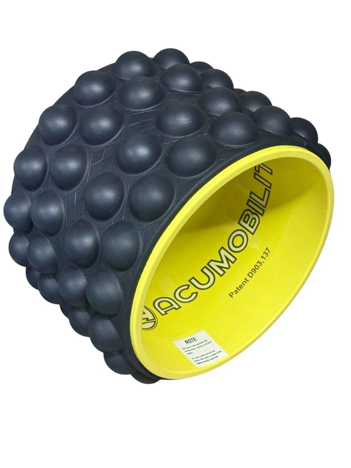 Acumobility Back Roller / Mobility Roller – Black & Yellow – 7.5” Tall