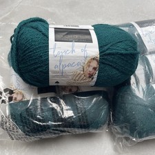 Lion brand Touch Of Alpaca Yarn New colour Jade 6x100g Knitting Crochet