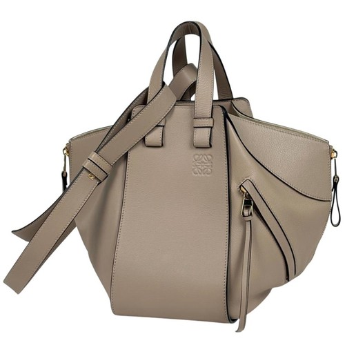 LOEWE Hammock Bag Small 2WAY Leather Beige Women Used