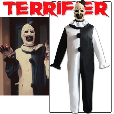 Film Killer Terrifier Clown Zwart Wit Jumpsuit Cosplay