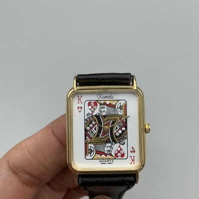 Vintage Xanadu Women Watch 26mm King Of Hearts Dial Gold  display picture 3