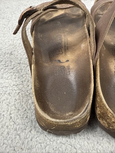 Birkenstock Birki's Belmont Brown Leather Sandals Slip On Comfort Size 39/8 (US) - Picture 13 of 20