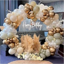 XXL Hochzeit Bogen Metall Traubogen Rund Hintergrund Blumen Ballon Ständer Deko