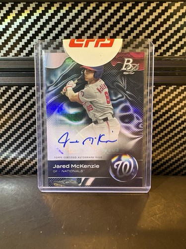 Jared McKenzie [Autograph] #TOP-4 2023 Bowman Platinum Top Prospects card