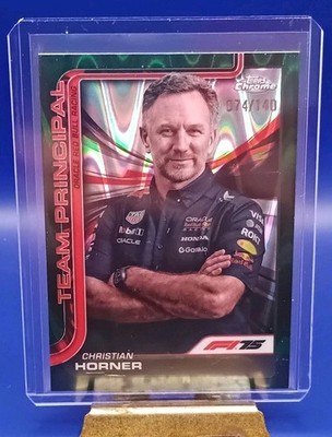 2025 Topps Chrome F1 #192 Christian Horner Forest Green Raywave 074/140
