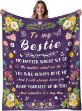 Best Friend Blanket for Women, Soft Bestie Gifts Blanket for Girls, Cozy Friends