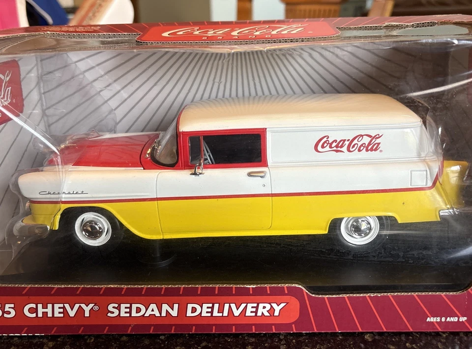 Johnny Lightning 1955 Chevy Bel Air Sedan CocaCola Delivery 1:18 Diecast Car NIB - Image 2 of 4