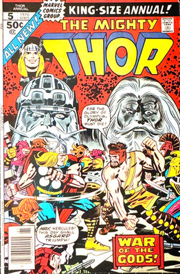 Thor Annual #5 (1976) VF+ 1st App. of Thors Chariot Goats ~ Thor Ragnarok 